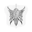 building wings tattoo design idea