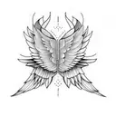 building wings tattoo design idea