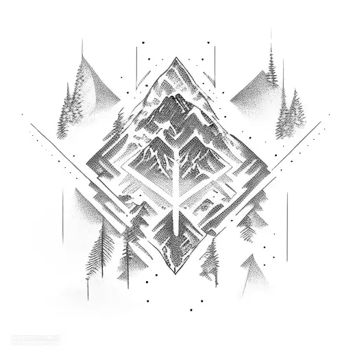 ski tattoo design idea