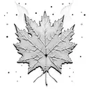 ski maple leaf tattoo design idea