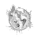 oil spill tattoo design idea