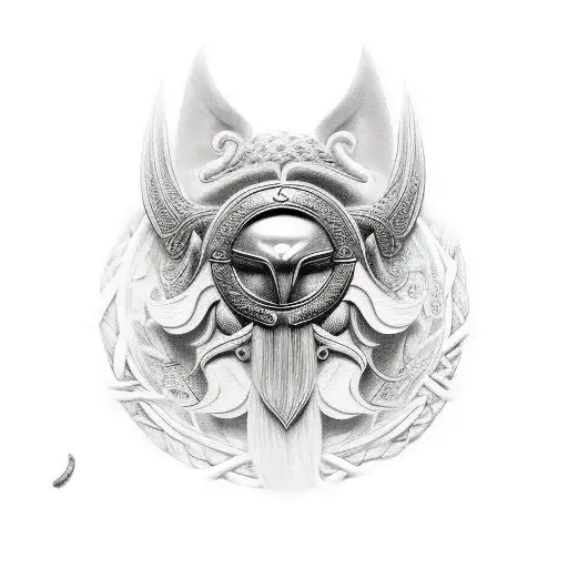 odin norse mythology tattoo design idea