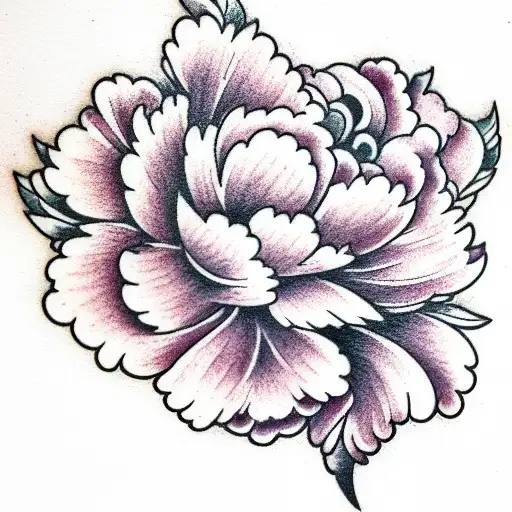 Peony tattoo design idea