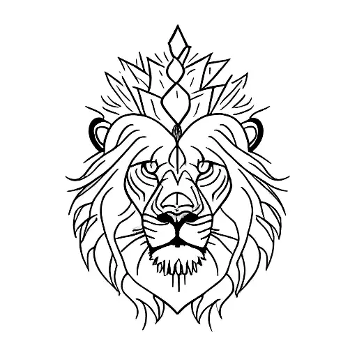 Lion thats smoking a joint tattoo design idea
