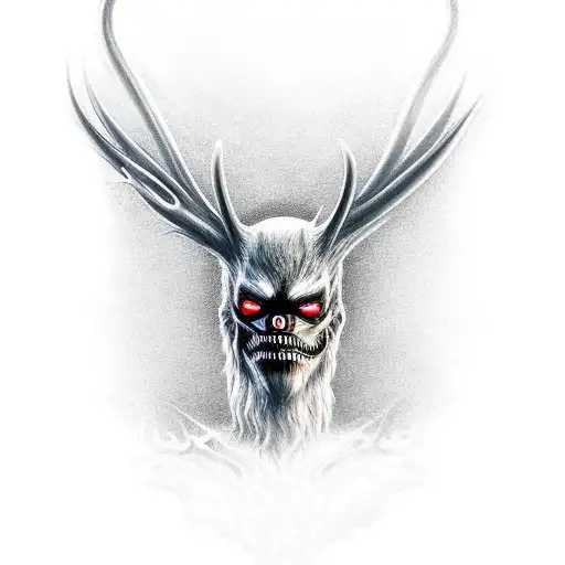 wendigo tattoo design idea