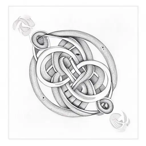 Infinity symbol with Mia and Zoe's names inside tattoo design idea