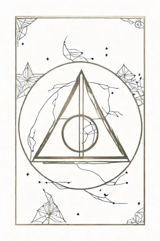 boule de neige avec alays Harry potter deathly hallows tattoo design idea