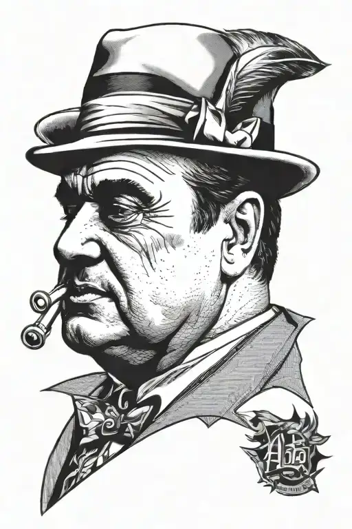 al capone wanted real picture   tattoo design idea