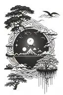 Zig Zag weather tattoo design idea