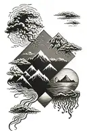 Zig Zag weather tattoo design idea