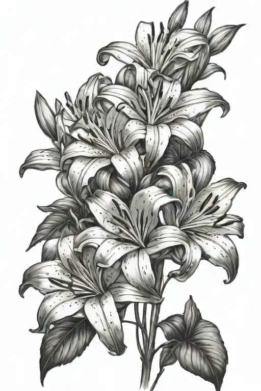 lily flowers rays of sunshine over 1965 year written through  tattoo design idea