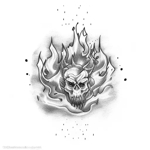 Dumpster Fire tattoo design idea