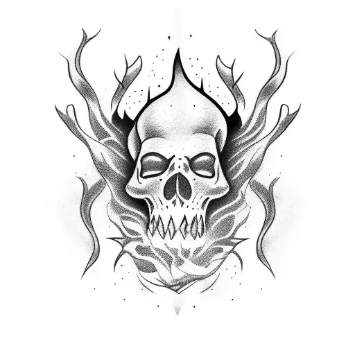 Dumpster Fire tattoo design idea