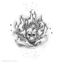 Dumpster Fire tattoo design idea