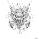Dumpster Fire tattoo design idea