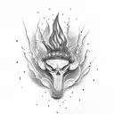 Dumpster Fire tattoo design idea