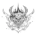 Dumpster Fire tattoo design idea