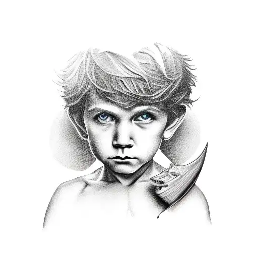 boy who felt alone tattoo design idea