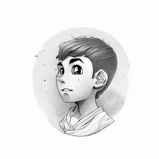 boy who felt alone tattoo design idea