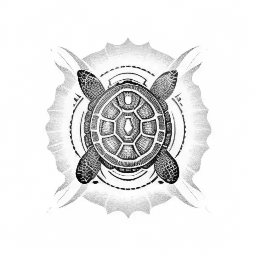Hawaiian Turtle tattoo design idea