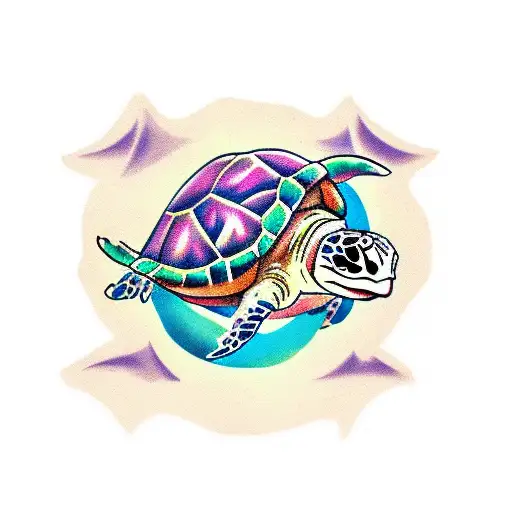 sea turtle tattoo design idea