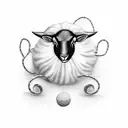 black sheep tattoo design idea