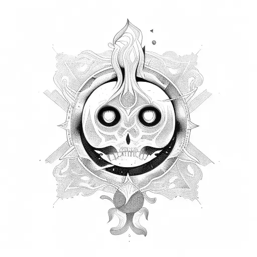 sol e lua tattoo design idea