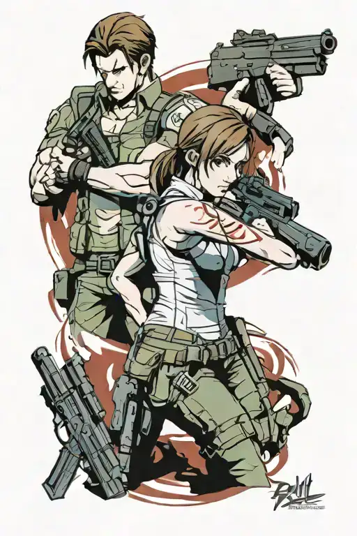 resident evil tattoo design idea