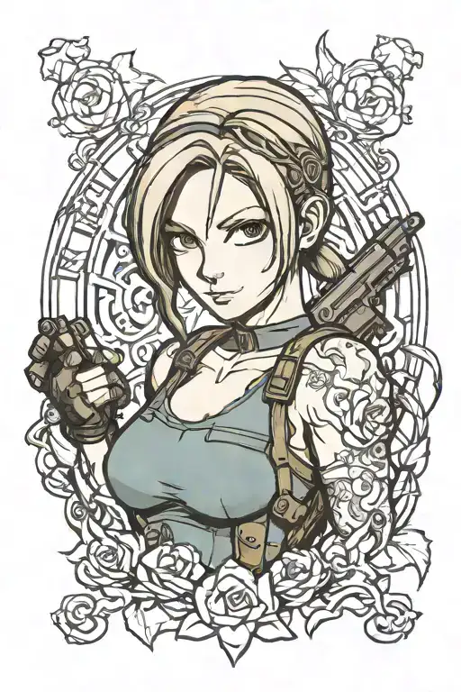 Jill valentine tattoo design idea