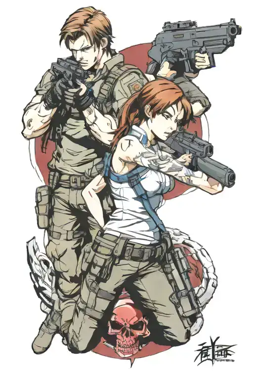 resident evil tattoo design idea