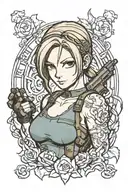 Jill valentine tattoo design idea