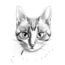 2 cute cat tattoo design idea
