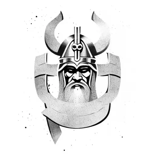 viking axe thor tattoo design idea