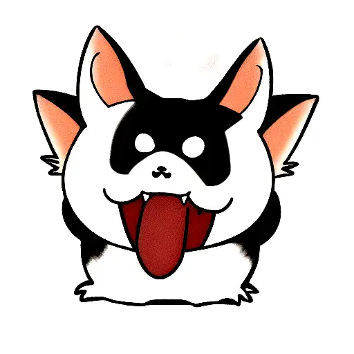 corgi vampire tattoo design idea