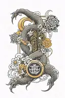 design for me a tattoo i'm a programmer and i love gym and i love mony tattoo design idea