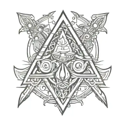 video game theme focusing on early assasins creed, world of Warcraft, league of legends, counter strike,death stranding, tattoo design idea