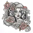 dumb bitch prostitute tattoo design idea