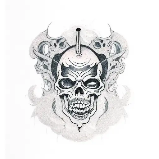 Grim Reaper with stiches and words around it saying "rep what you show" tattoo design idea