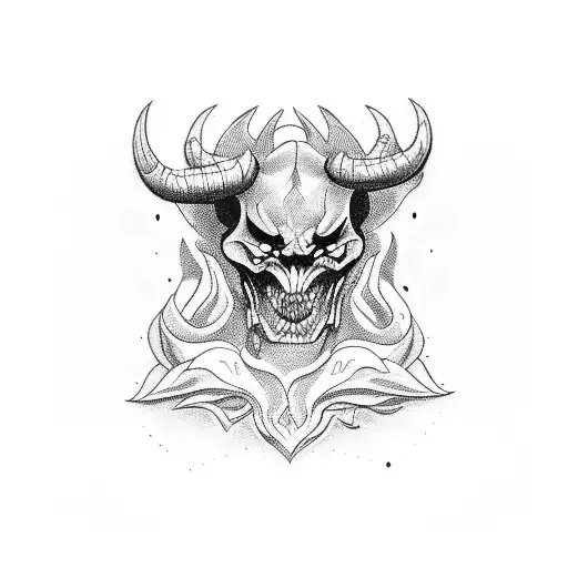 devil tattoo design idea