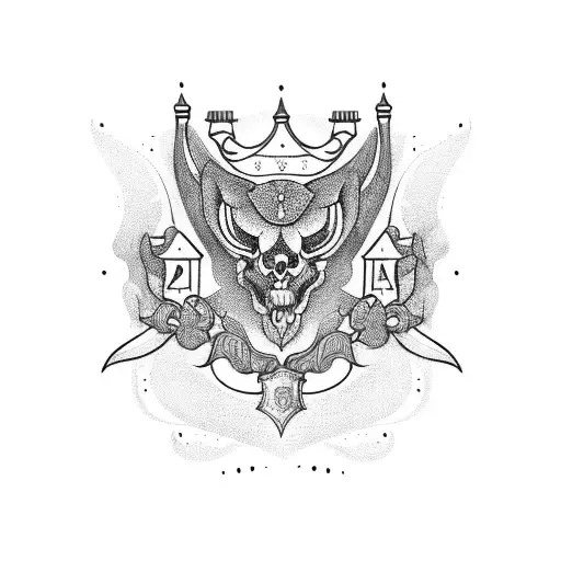 Portuguese academic dress tattoo design idea