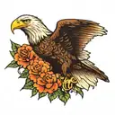 bald eagle and jaguar climbing tattoo design idea
