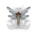 dragon-fly  tattoo design idea