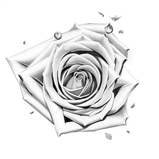 long stem rose and snake tattoo design idea