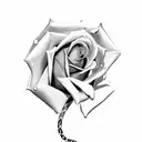 long stem rose and snake tattoo design idea