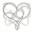 Heart and Infinity Symbol tattoo design idea