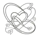 Heart and Infinity Symbol tattoo design idea