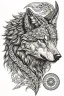 Dacian wolf tattoo design idea
