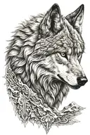 Dacian wolf tattoo design idea