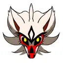  fox Skull with nine tails tattoo design idea