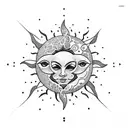 Sun and Moon tattoo design idea